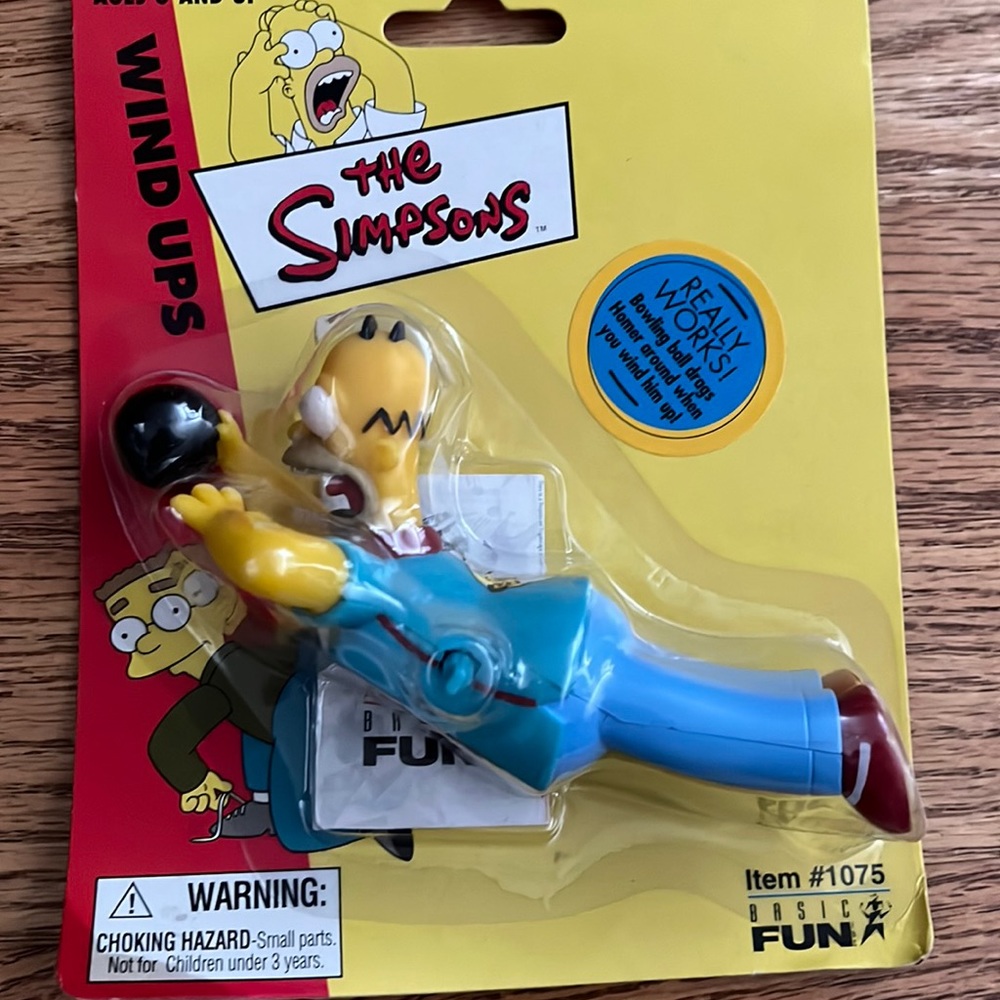 Simpsons Wind Ups: Homer Bowling New 2002 Basic Fun